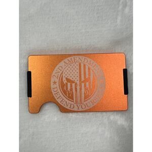 MINIMALIST RFID BLOCKING MATTE ORANGE PUNISHER 2ND AMENDMENT WALLET